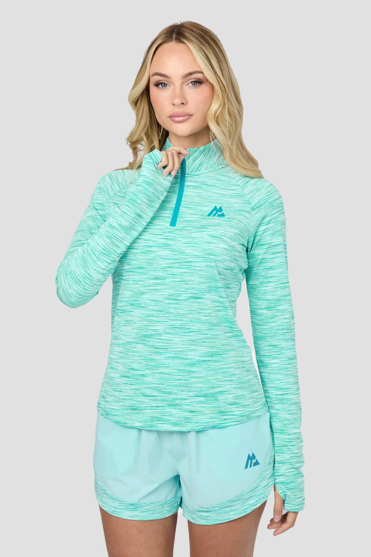Women's Trail 1/4 Zip - Turquoise Multi 1 Women's Trail 1/4 Zip - Turquoise Multi