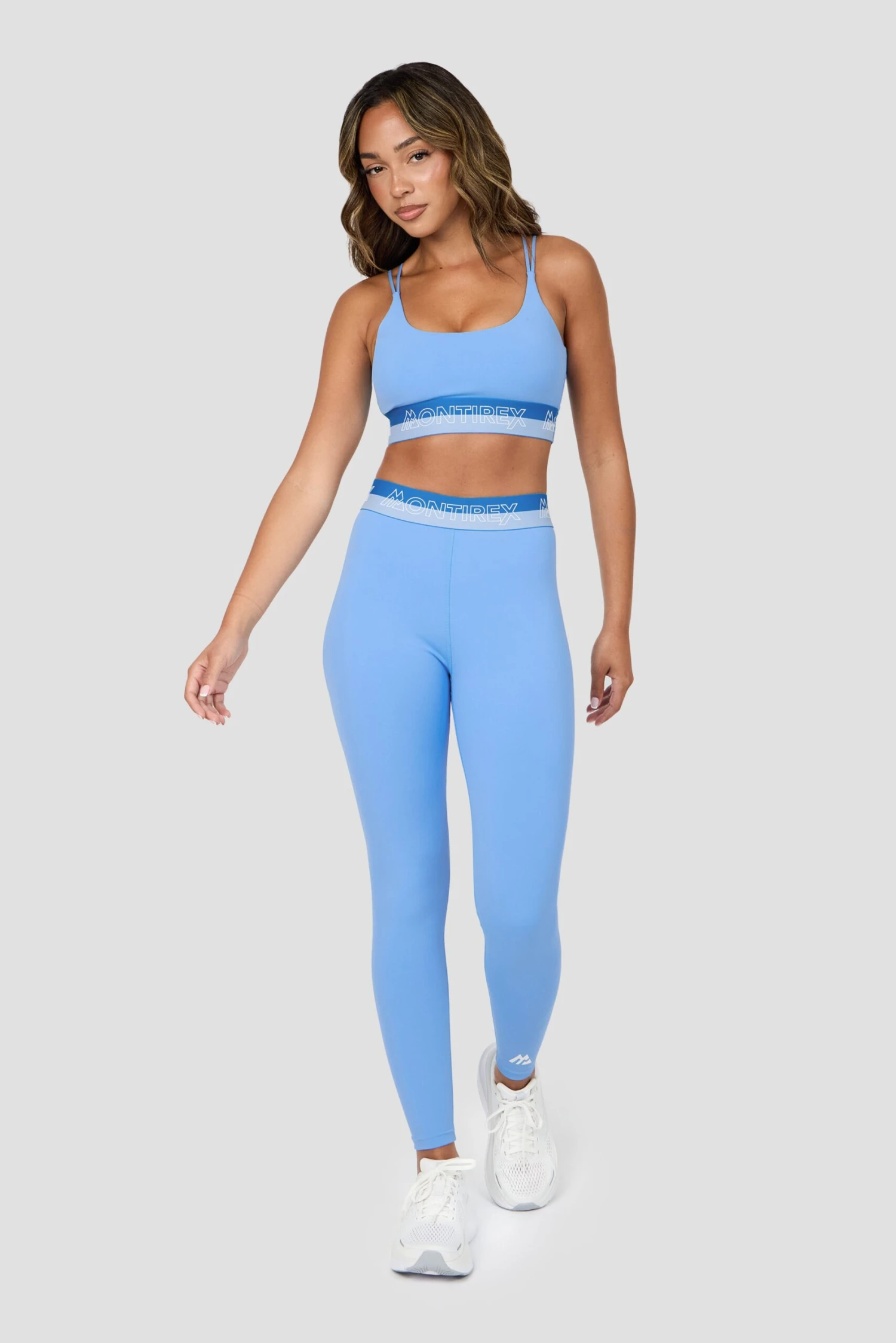Icon Contrast 2.0 Bra - Powder Blue/Fira/Canal 2 Icon Contrast 2.0 Bra - Powder Blue/Fira/Canal - Image 2