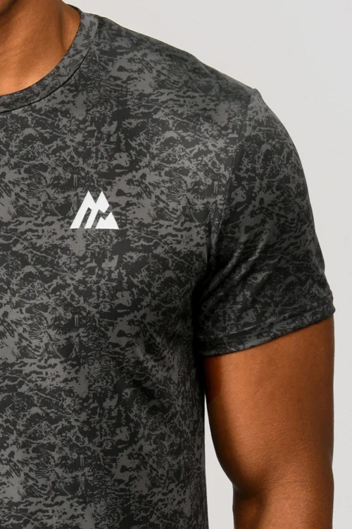 Alto Printed T-Shirt - Jet Grey/Black -Urban Sport Wear Store ALTO PRINTED TEE BLACK JET GREY logo detail scaled