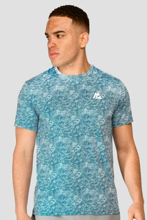 Alto Printed T-Shirt - Moonstone/Steel Blue