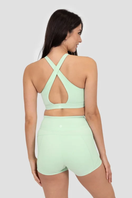 Aura Bra - Sea Foam -Urban Sport Wear Store AURA BRA BIRDS EGG GREEN Close Back scaled