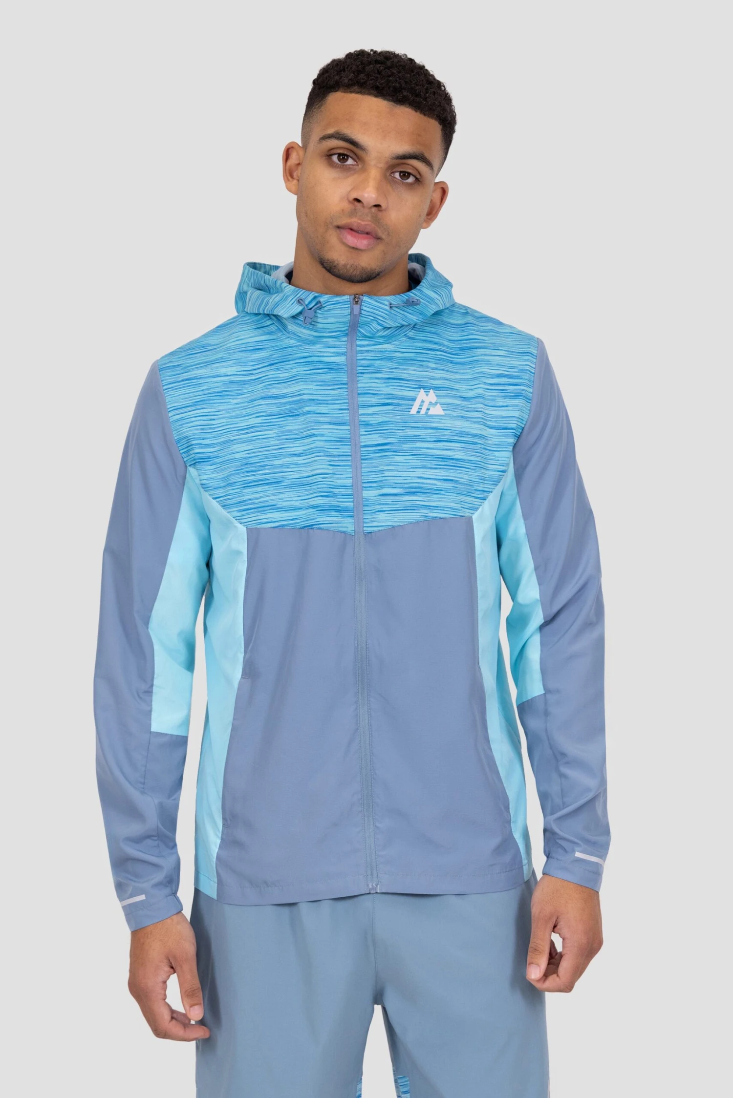 Trail Windbreaker - Slate Blue/Neon Blue Multi 1 Trail Windbreaker - Slate Blue/Neon Blue Multi