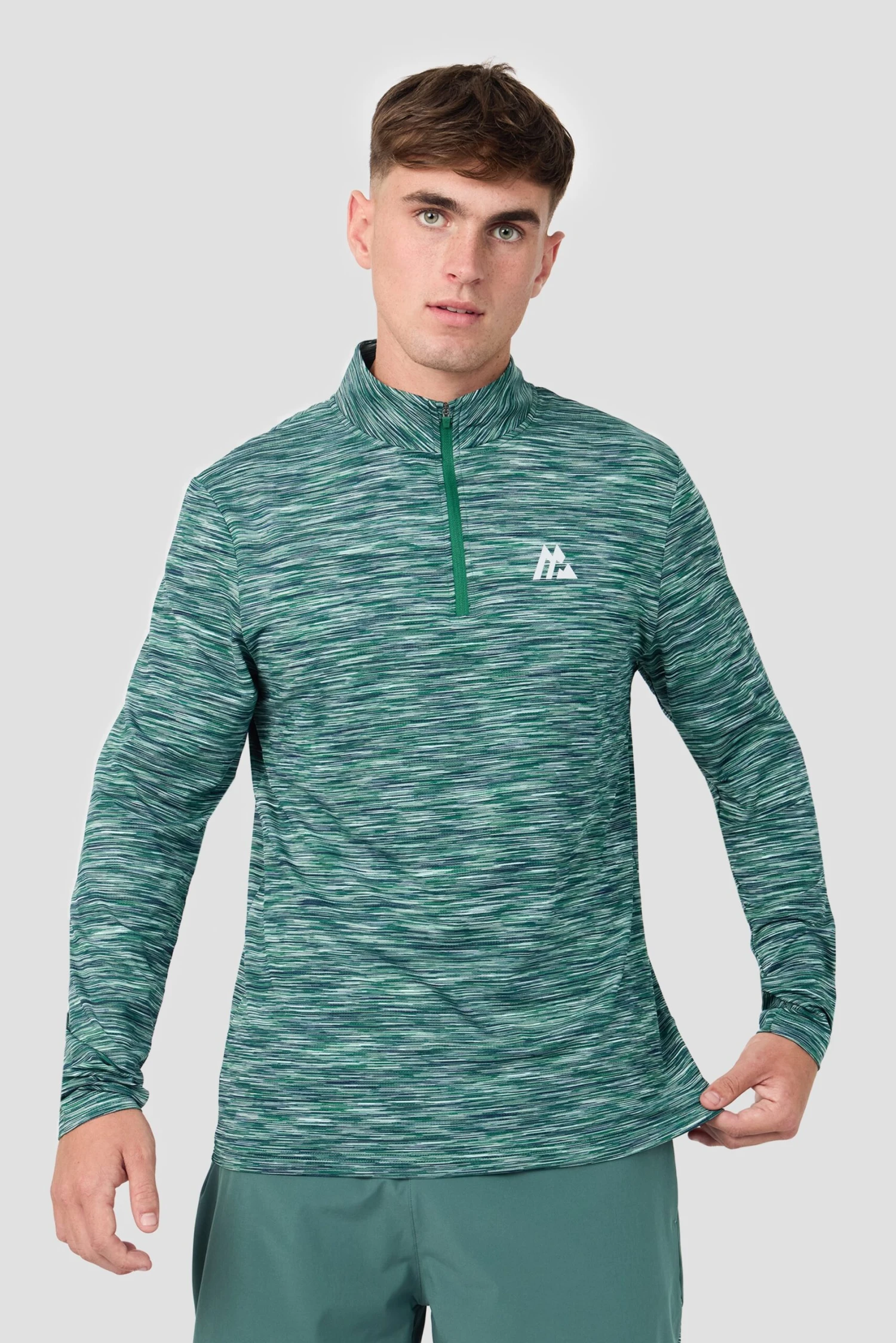 Trail 1/4 Zip - Green/Blue 1 Trail 1/4 Zip - Green/Blue