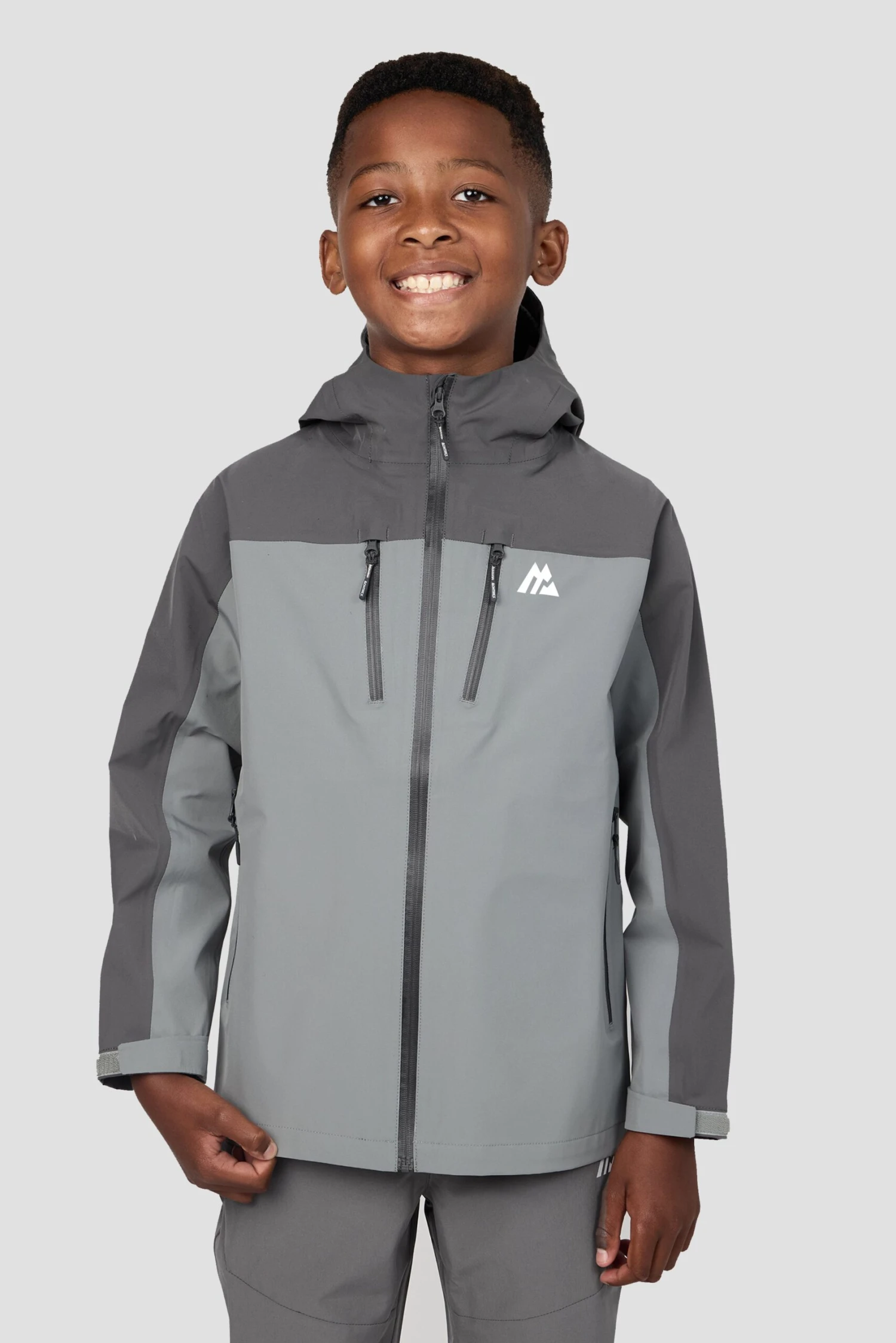Boys Derecho Waterproof Jacket - Platinum Grey/Cement Grey 1 Boys Derecho Waterproof Jacket - Platinum Grey/Cement Grey