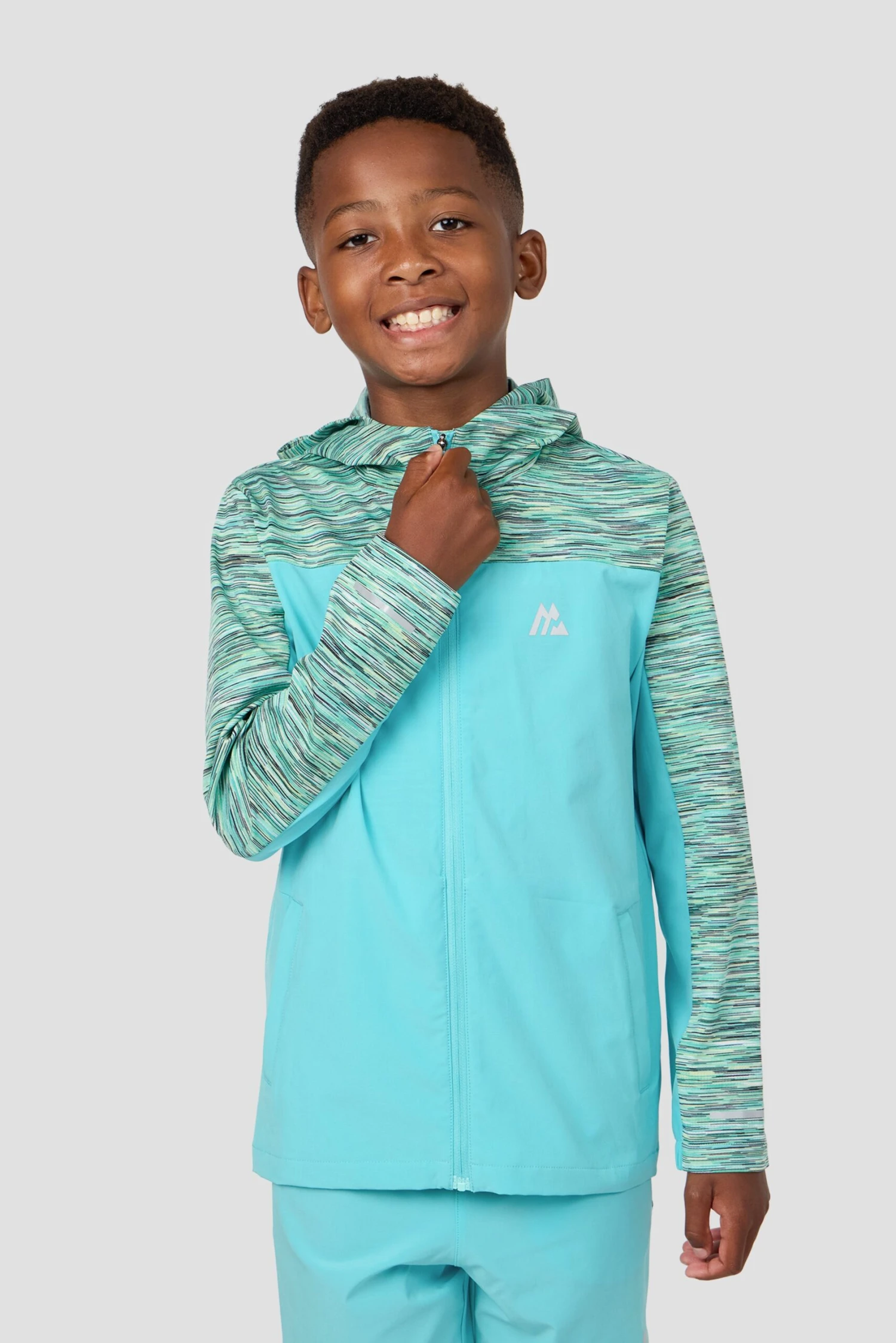 Boys Trail Windbreaker - Blue/Teal/Green 1 Boys Trail Windbreaker - Blue/Teal/Green