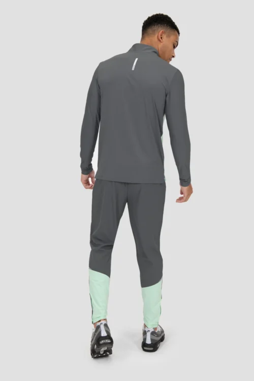 Charge 2.0 1/4 Zip - Sea Foam/Slate Grey -Urban Sport Wear Store CHARGE 1 4 ZIP SLATE GREY SEA FOAM full back scaled