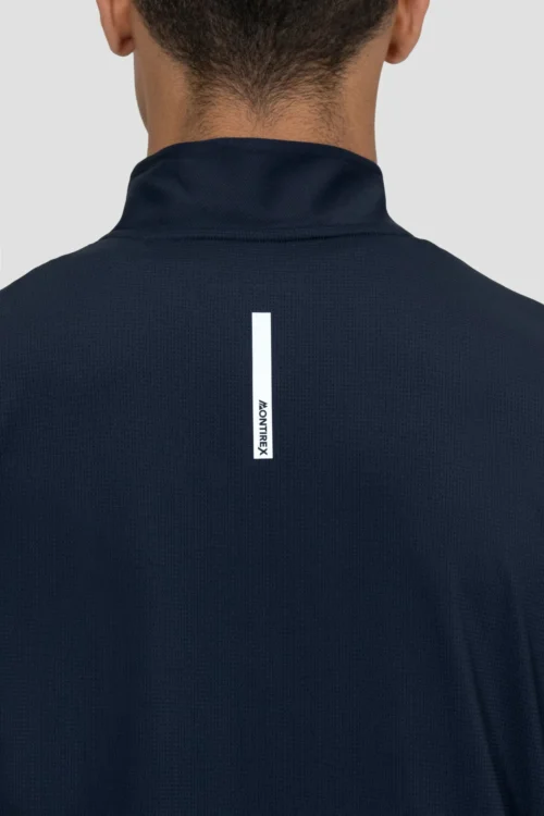 Charge 2.0 1/4 Zip - Midnight Blue -Urban Sport Wear Store CHARGE 2.0 1 4 ZIP BLACK IRIS back detail scaled