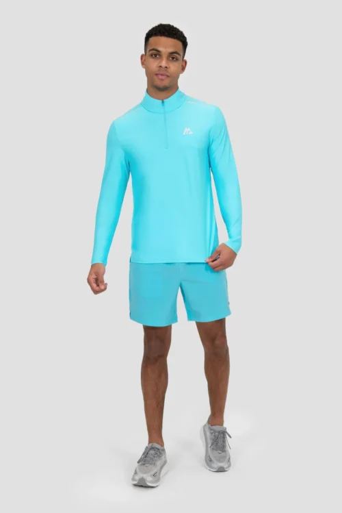 Charge 2.0 1/4 Zip - Neon Sky -Urban Sport Wear Store CHARGE 2.0 1 4 ZIP BLUEFISH Full Frontv2 scaled