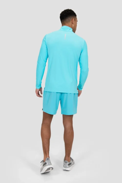 Charge 2.0 1/4 Zip - Neon Sky -Urban Sport Wear Store CHARGE 2.0 1 4 ZIP BLUEFISH Full Backv2 scaled