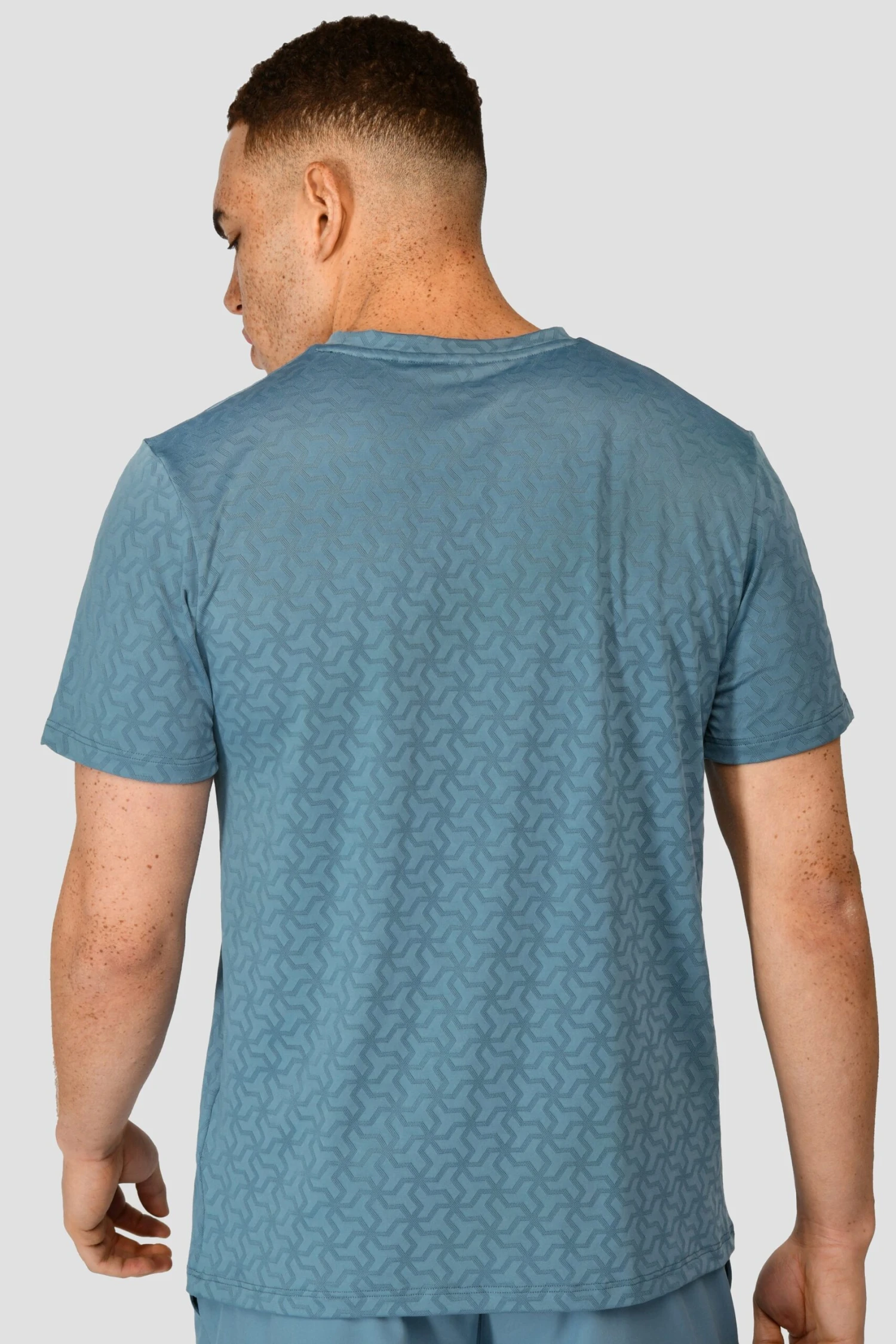 Crux Knit T-Shirt - Steel Blue 2 Crux Knit T-Shirt - Steel Blue - Image 2