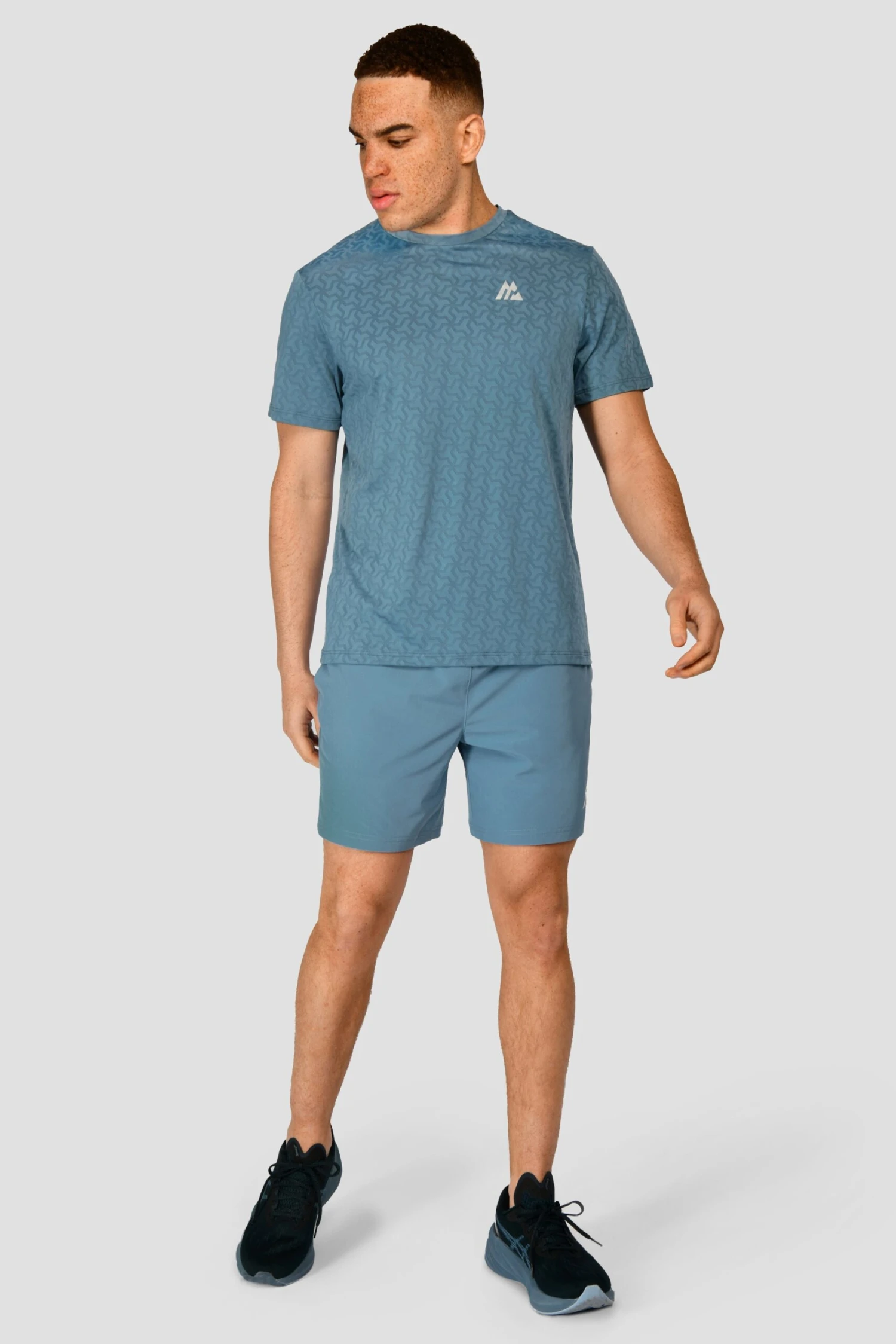 Crux Knit T-Shirt - Steel Blue 3 Crux Knit T-Shirt - Steel Blue - Image 3