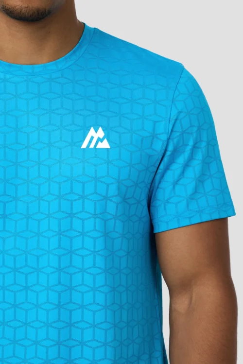Cube T-Shirt - Maya Blue -Urban Sport Wear Store CUBE T SHIRT ATMOIC BLUE LOGO scaled