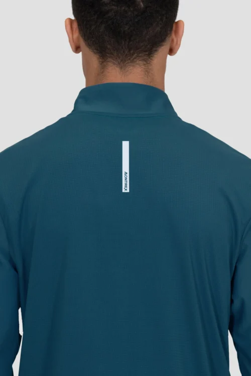 Charge 2.0 1/4 Zip - Aruba/Abyssal -Urban Sport Wear Store Charge 1 4 Zip LAPIS SAILOR BLUE Back reflective detail scaled