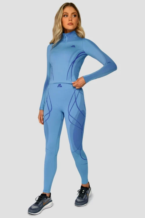 Contour Seamless Legging - Powder Blue/Egyptian Blue -Urban Sport Wear Store ContourSeamlessLegging PowderBlue EgyptianBlue FullFront scaled