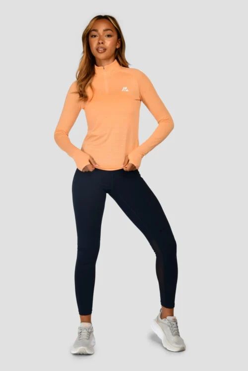 Women's Draft 1/4 Zip - Sunset Peach -Urban Sport Wear Store DRAFT 1 4 ZIP SUNSET PEACH front scaled