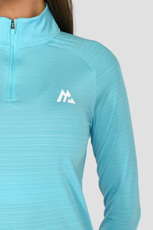 Women's Draft 1/4 Zip - Neon Sky -Urban Sport Wear Store DRAFT1 4ZIP NEONSKY LOGODETAIL scaled