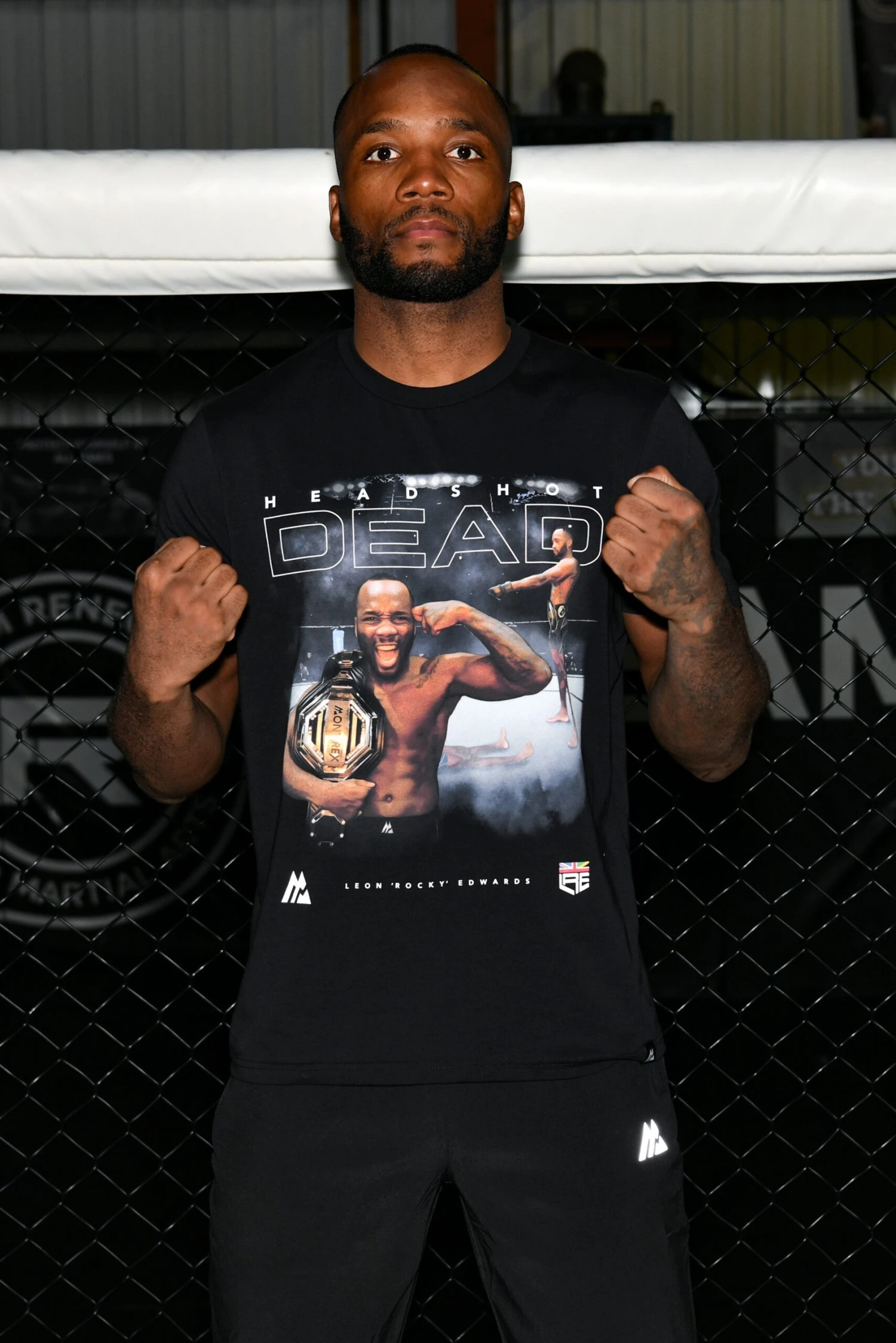 Leon Edwards Head Shot T-Shirt - Black 3 Leon Edwards Head Shot T-Shirt - Black - Image 3