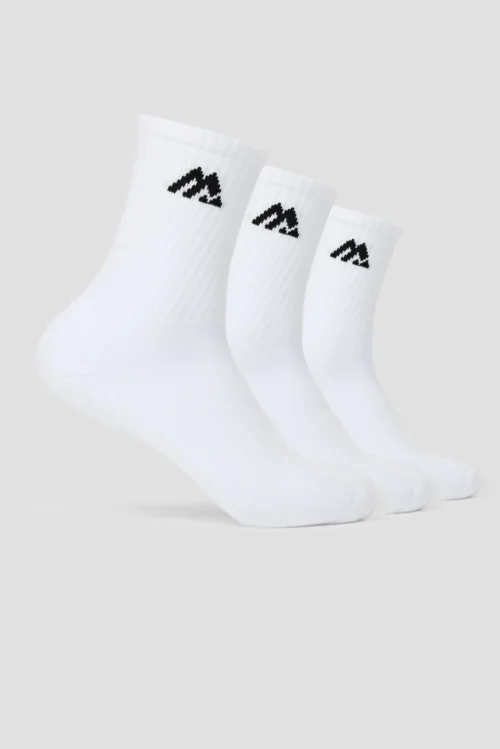 Women's Multi Crew Socks 3 Pack - White/Black