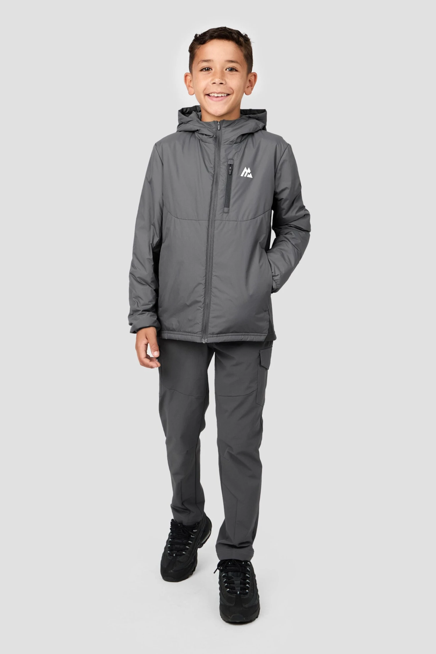 Boys Cache Jacket - Cement Grey/Asphalt 3 Boys Cache Jacket - Cement Grey/Asphalt - Image 3