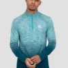 Vector Seamless 1/4 Zip - Aqua/Navy