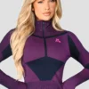 Energy 2.0 Seamless 1/4 Zip - Midnight Blue/Magenta