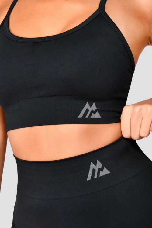 Evolve Seamless Bra Top - Black 5 Evolve Seamless Bra Top - Black -Urban Sport Wear Store EvolveCoreSeamlessBraTop Black close scaled