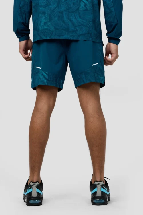 Geo M Print Short - Abyssal -Urban Sport Wear Store GEO M PRINT SHORT SAILOR BLUE CLOSE BACK scaled