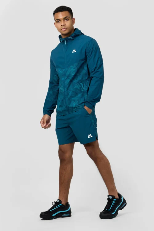 Geo M Print Short - Abyssal -Urban Sport Wear Store GEO M PRINT SHORT SAILOR BLUE FULL FRONT scaled