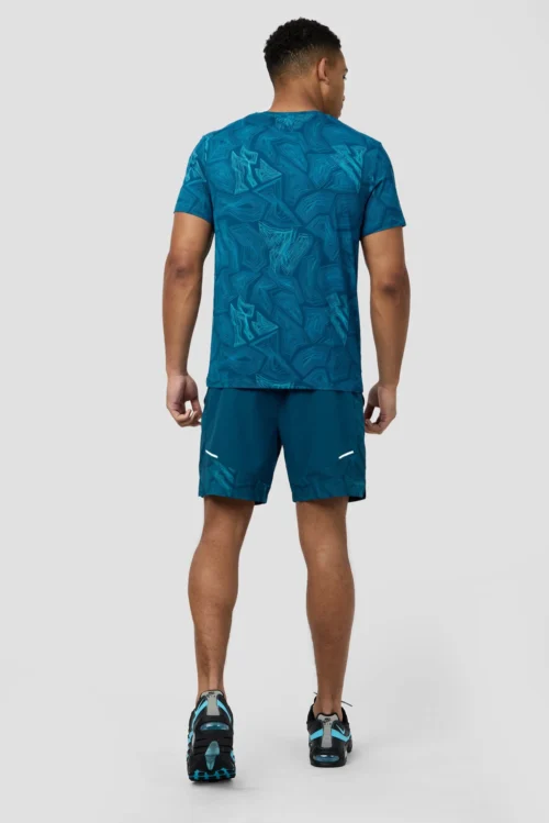 Geo M Print T-Shirt - Abyssal -Urban Sport Wear Store GEO M PRINT T SHIRT SAILOR BLUE FULL BACK scaled