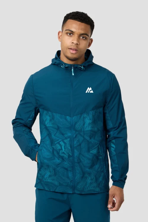 Geo M Print Windbreaker - Abyssal