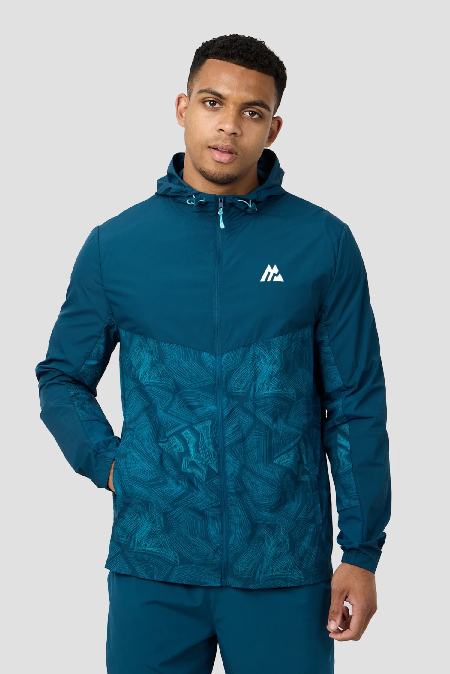 Geo M Print Windbreaker - Abyssal
