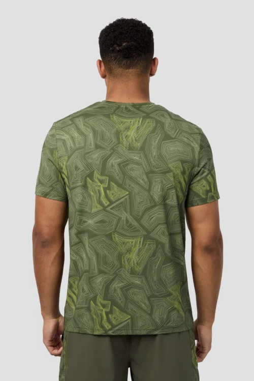 Geo M Print T-Shirt - Elm -Urban Sport Wear Store GEOMPRINT SHIRT GREEN 2 scaled