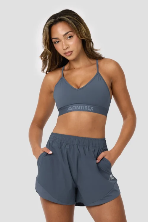 Icon 2.0 Strappy Bra - Greyed Indigo