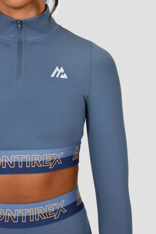 Icon Contrast 1/4 Zip - Greyed Indigo/Province/Agency -Urban Sport Wear Store ICON CONTRAST 2.0 1 4 ZIP GREYED INDIGO PROVINCE AGENCY logo detail scaled