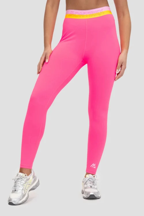 Icon Contrast 2.0 Legging - Neon Pink/Ice Tango/Pink Sugar -Urban Sport Wear Store ICON CONTRAST 2.0 LEGGING KNOCKOUT PINK ORANGE POP BONBON Close Front v3 scaled