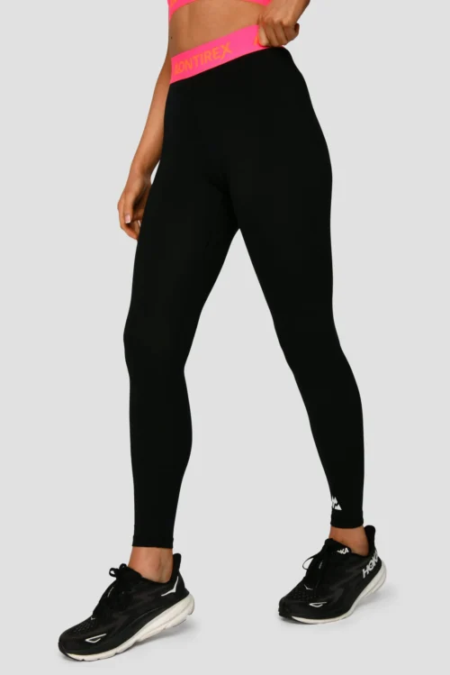 Icon Contrast Legging - Black/Neon Pink/Fiery Orange