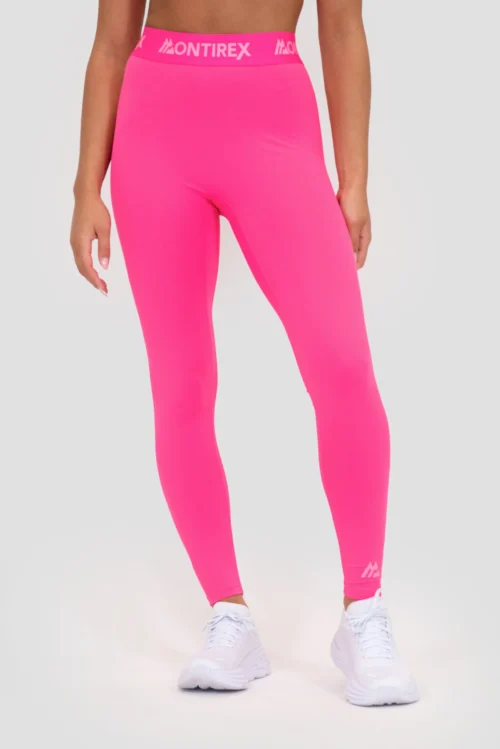 Icon Full Length Legging - Magenta -Urban Sport Wear Store ICON FULL LENGTH LEGGING PINK GLO Close Front v2 scaled
