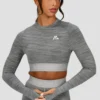 Icon Lite Long Sleeve Crop Top - Basalt/Nocturnal/Storm