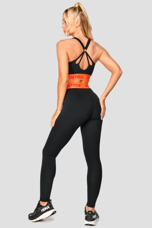 Icon Contrast Bra Top - Black/Safety Orange/Cardinal Red -Urban Sport Wear Store ICONCONTRASTBRATOP Black SafetyOrange CardinalRed back 1 scaled