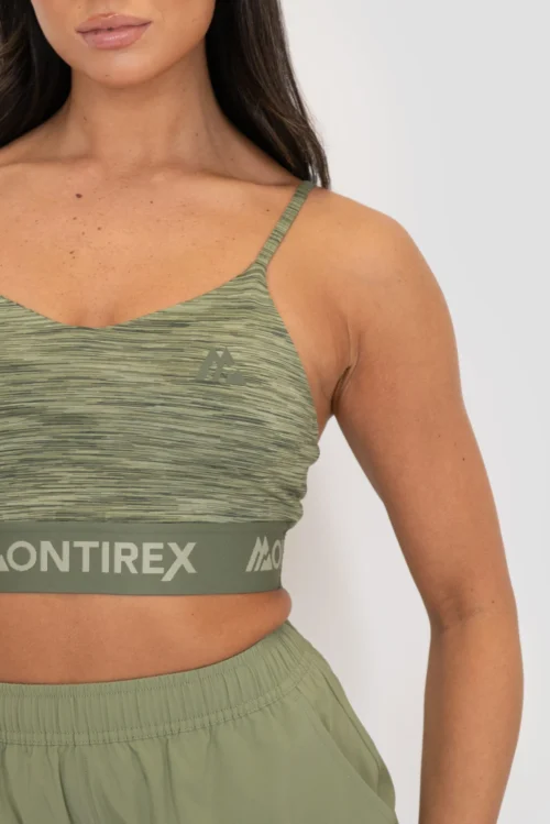 Icon Lite Bra - Khaki Multi -Urban Sport Wear Store ICON LITE BRA OIL GREEN FOUR LEAF CLOVER TEA Logo scaled