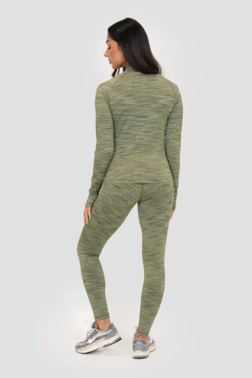 Icon Lite Legging - Khaki Multi -Urban Sport Wear Store ICON LITE LEGGING OIL GREEN FOUR LEAF CLOVER TEA Full Back scaled
