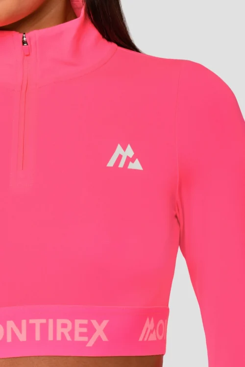 Icon 1/4 Zip - Neon Pink -Urban Sport Wear Store Icon 1 4 Zip Top Neon Pink Close logo scaled