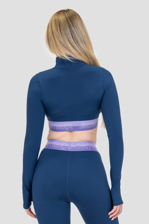 Icon Contrast 1/4 Zip - Agency/Occitania/Lavandula -Urban Sport Wear Store Icon Contrast 1 4 Zip Agency Occitania Lavandula close back scaled