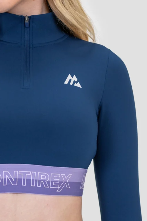 Icon Contrast 1/4 Zip - Agency/Occitania/Lavandula -Urban Sport Wear Store Icon Contrast 1 4 Zip Agency Occitania Lavandula logo detail scaled