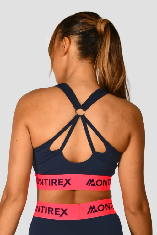 Icon Contrast Bra Top - Midnight Blue/Shocking Pink -Urban Sport Wear Store Icon Contrast Bra Top Midnight Blue Shocking Pink close back scaled