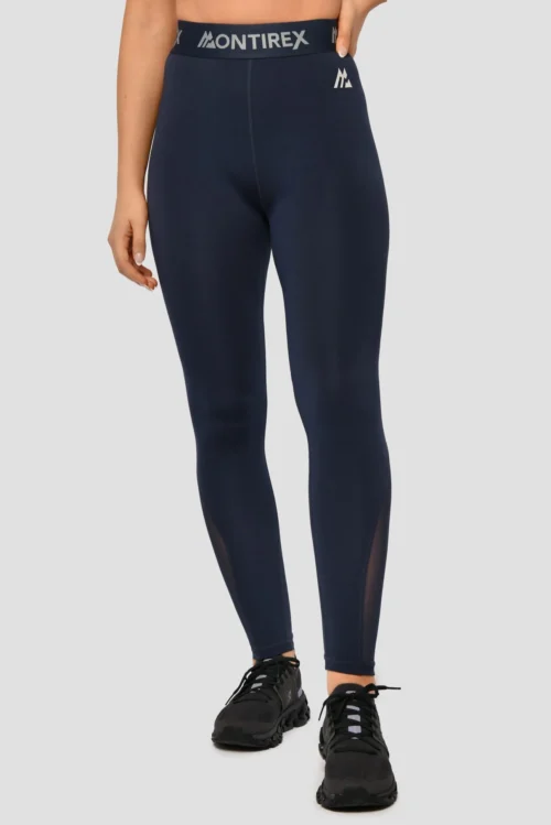 Icon Full Length Legging - Midnight Blue -Urban Sport Wear Store Icon Full Length Legging Midnight Blue Close Front scaled