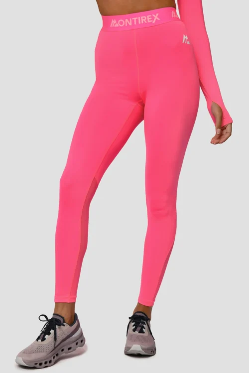 Icon Full Length Legging - Neon Pink -Urban Sport Wear Store Icon Full Length Legging Neon Pink Close Front copy scaled