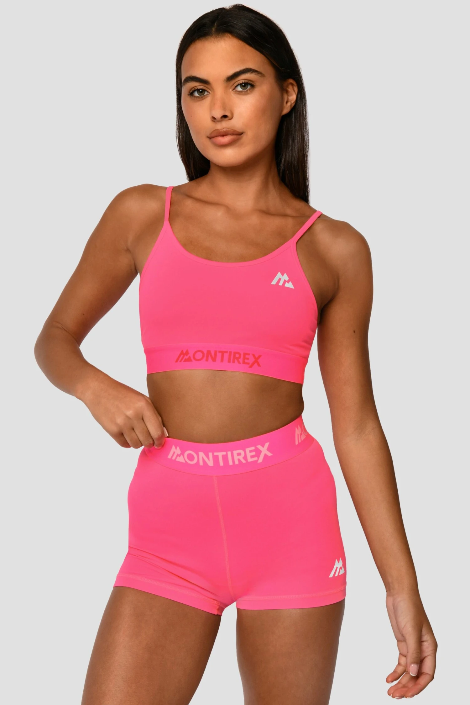 Icon Strappy Bra - Neon Pink