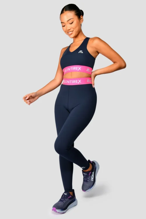 Icon Contrast Bra Top - Midnight Blue/Neon Pink/Capri -Urban Sport Wear Store IconContrastBraTop MidnightBlue NeonPink Capri front scaled