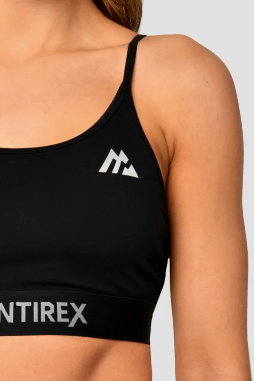 Icon Strappy Bra - Black -Urban Sport Wear Store IconStrappyTop Black Closelogo scaled